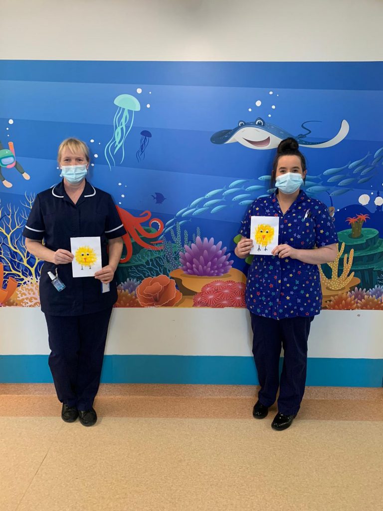 Read more about the article Children’s nurses egg-stend their support for WISHH Charity’s Easter Appeal