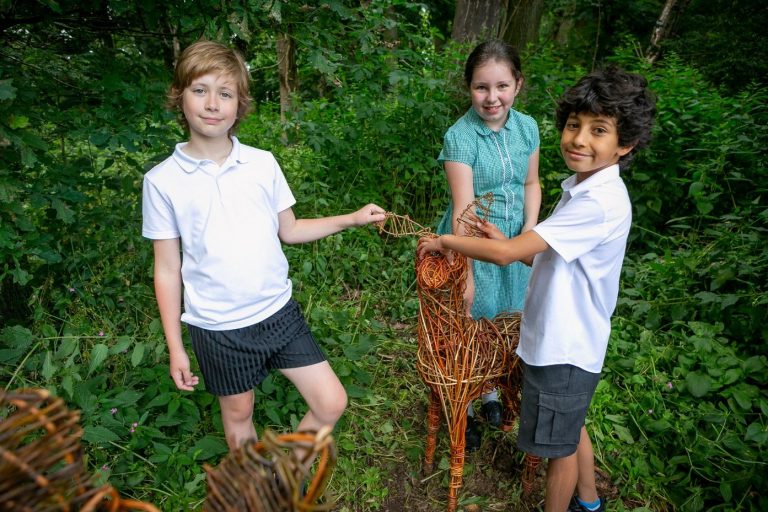Read more about the article Children’s willow sculptures bring art and nature together on Bridgehead wildlife trail